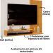 Painel Para Tv 50 Pol 136 cm Nando Cedro Bali Dj Moveis