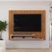 Painel Para Tv 55 Pol Ripado 134 cm Ripe Freijo Off White Dj Moveis