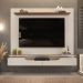 Painel Para Tv 60 Pol 2 Portas 160 cm Levi Off White Freijo Dj Moveis