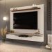 Painel Para Tv 60 Pol 2 Portas 160 cm Levi Off White Freijo Dj Moveis