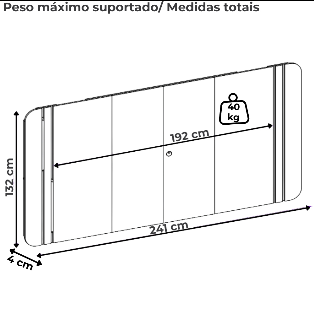 Painel Para Tv 75 Pol E Rack Bancada MDF Ariana Off White Dj Moveis