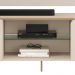 Painel Para Tv 75 Pol E Rack Bancada MDF Ariana Off White Dj Moveis
