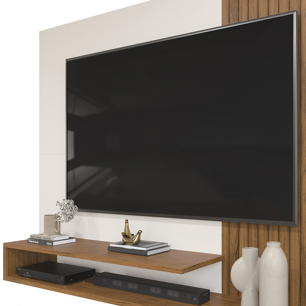 Painel Suspenso TV 50 Pol 136 cm 27419 Freijo Off White DJ Moveis