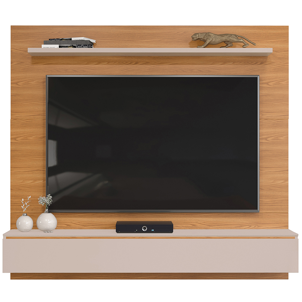 Painel Suspenso TV 60 Pol 160 cm 27111 Carv Nobre Griz DJ Moveis