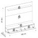 Painel Suspenso TV 60 Pol 160 cm 27111 Carv Nobre Griz DJ Moveis