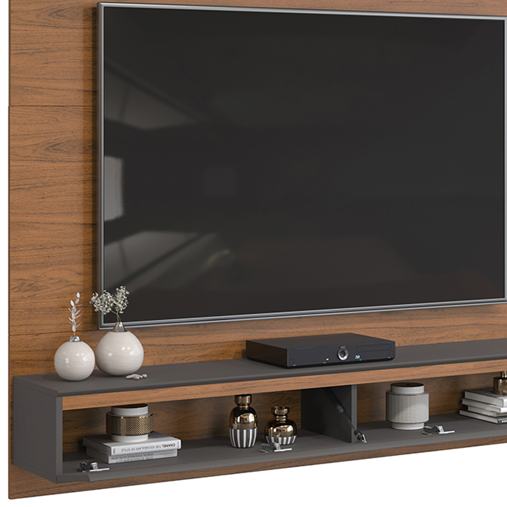 Painel Suspenso TV 60 Pol 160 cm 27111 Freijo Cinza Urbano DJ Moveis