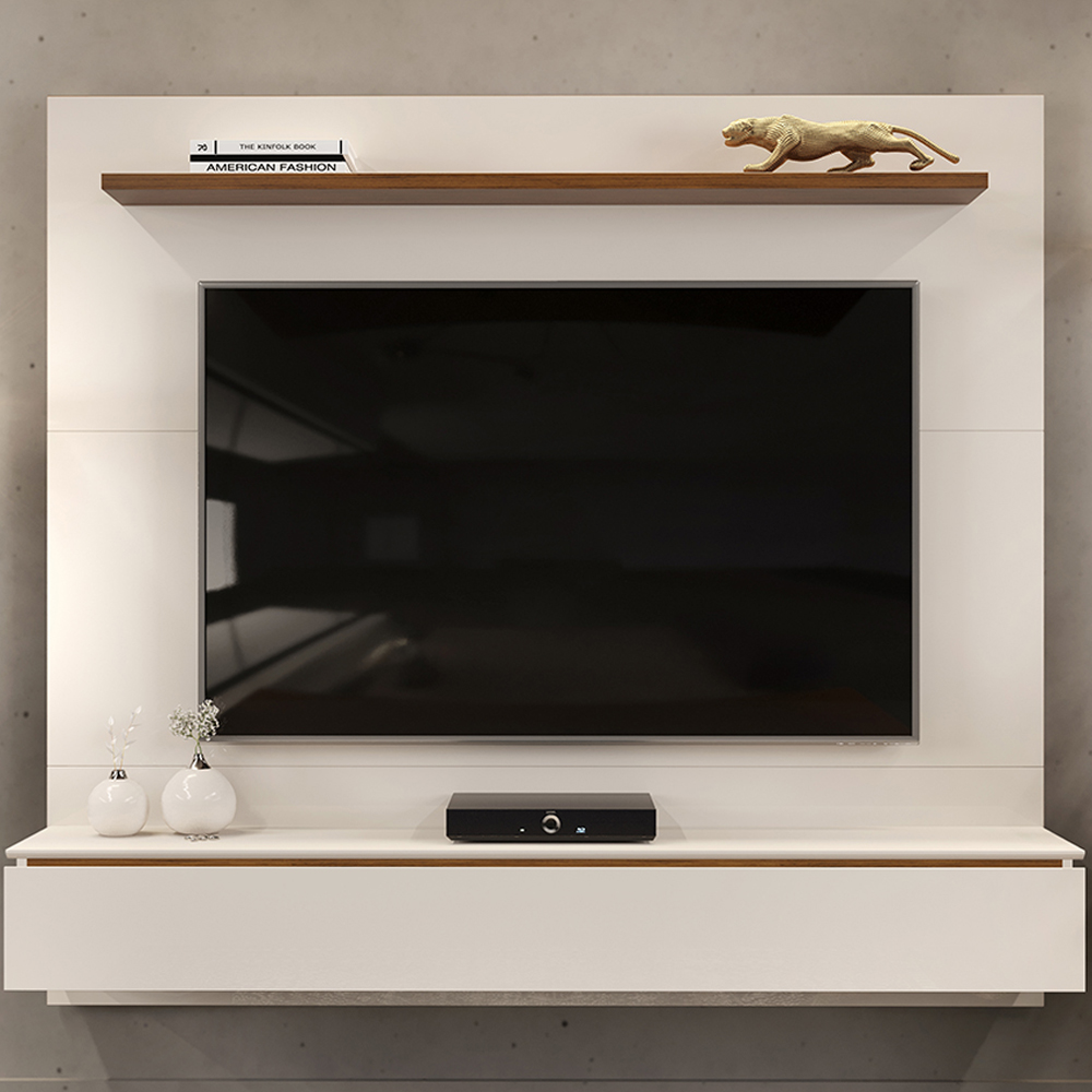 Painel Suspenso TV 60 Pol 160 cm 27111 Off White Freijo DJ Moveis