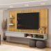 Painel Suspenso Tv 60 Pol 179 cm Friz Cedro Bali Dj Moveis