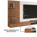 Painel Suspenso Tv 60 Pol 190 cm Bento Freijó Off White Dj Móveis