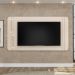 Painel Suspenso Tv 75 Pol 241 cm MDF Ariana Off White Dj Moveis