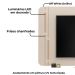 Painel Suspenso Tv 75 Pol 241 cm MDF Ariana Off White Dj Moveis