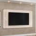 Painel Suspenso Tv 75 Pol 241 cm MDF Ariana Off White Dj Moveis