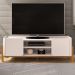 Rack Bancada Tv 65 Pol 180 cm Cher Off White Cedro Dj Moveis