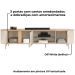 Rack Bancada Tv 75 Pol 241 cm MDF Ariana Off White Dj Moveis