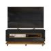 Rack Para TV 60 Polegadas Pose Preto Gloss Tronco Ripado Com Espelho DJ Moveis
