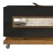 Rack Para TV 60 Polegadas Pose Preto Gloss Tronco Ripado Com Espelho DJ Moveis