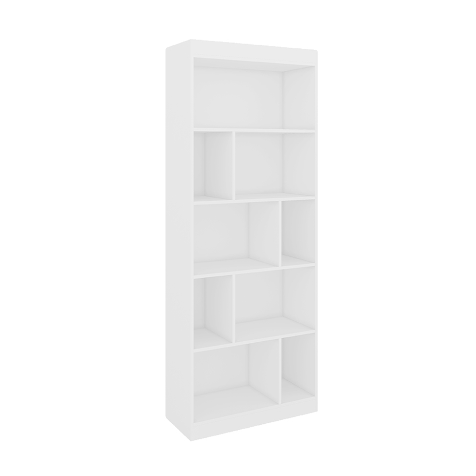 Conjunto de Mesa de Escritório Marselha com Estante Hunt Branco