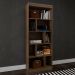 Conjunto de Mesa de Escritório Marselha com Estante Hunt Castanho