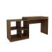 Conjunto de Mesa de Escritório Montpellier com Estante Hunt Castanho