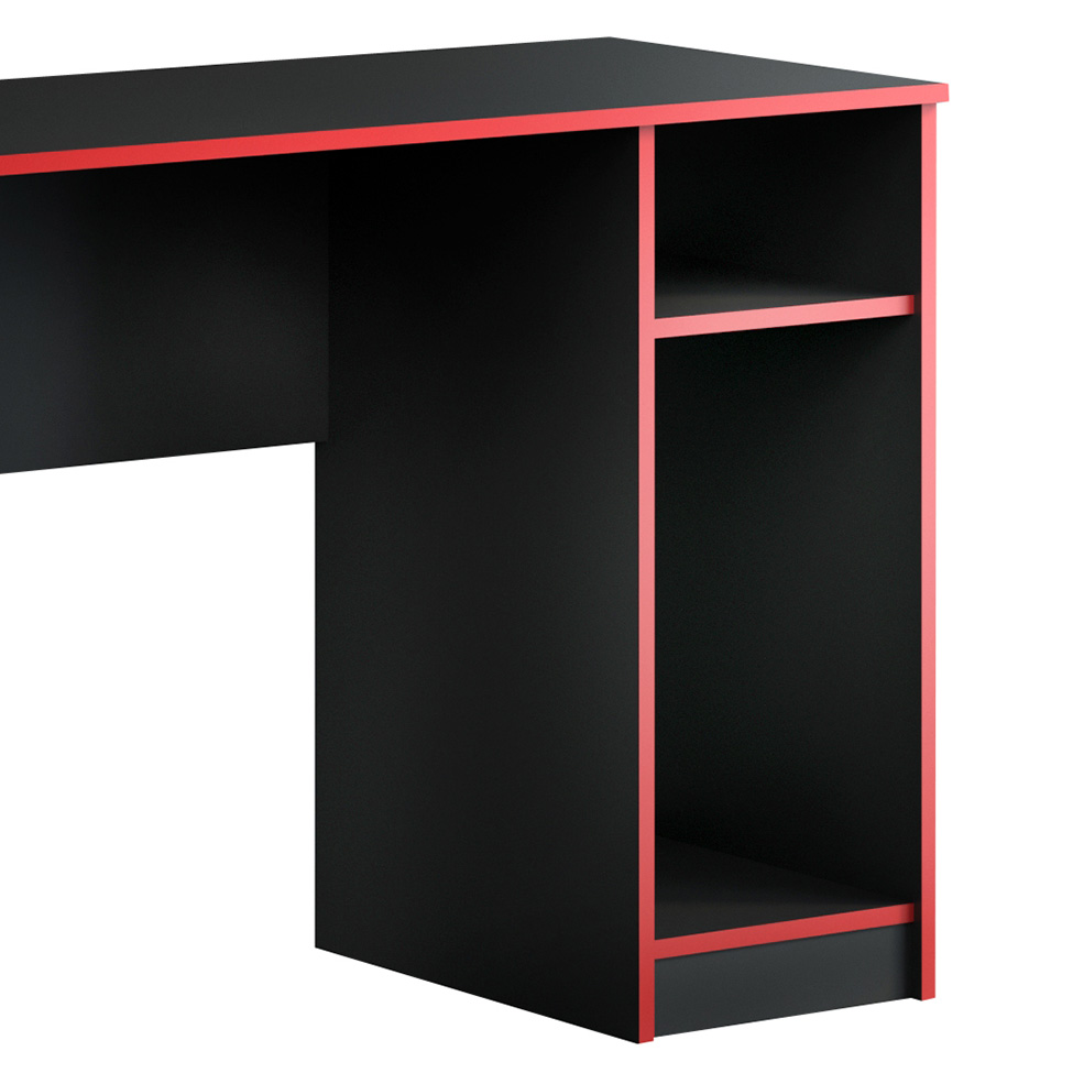 Mesa Gamer Motion Preta e Vermelha