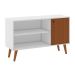 Rack Retrô Way 1 PT Branco e Elmo 108 cm