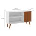 Rack Retrô Way 1 PT Branco e Elmo 108 cm