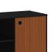 Rack Retrô Way 1 PT Preto e Elmo 108 cm