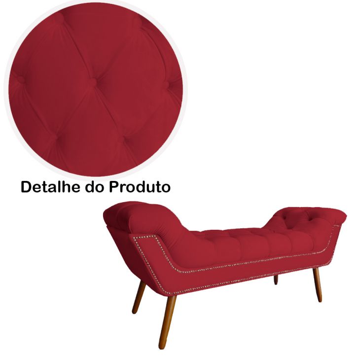 Recamier Persa Decorativo Puff Quarto Suede Bege