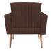 Poltrona Viena Gomada Suede Marrom Pés Palito Natural D'Rossi