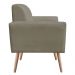 Poltrona Viena Gomada Suede Marrom Rato Pés Palito Natural D'Rossi