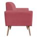 Poltrona Viena Gomada Suede Rose Pés Palito Natural D'Rossi