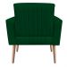 Poltrona Viena Gomada Suede Verde Pés Palito Natural D'Rossi