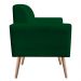 Poltrona Viena Gomada Suede Verde Pés Palito Natural D'Rossi