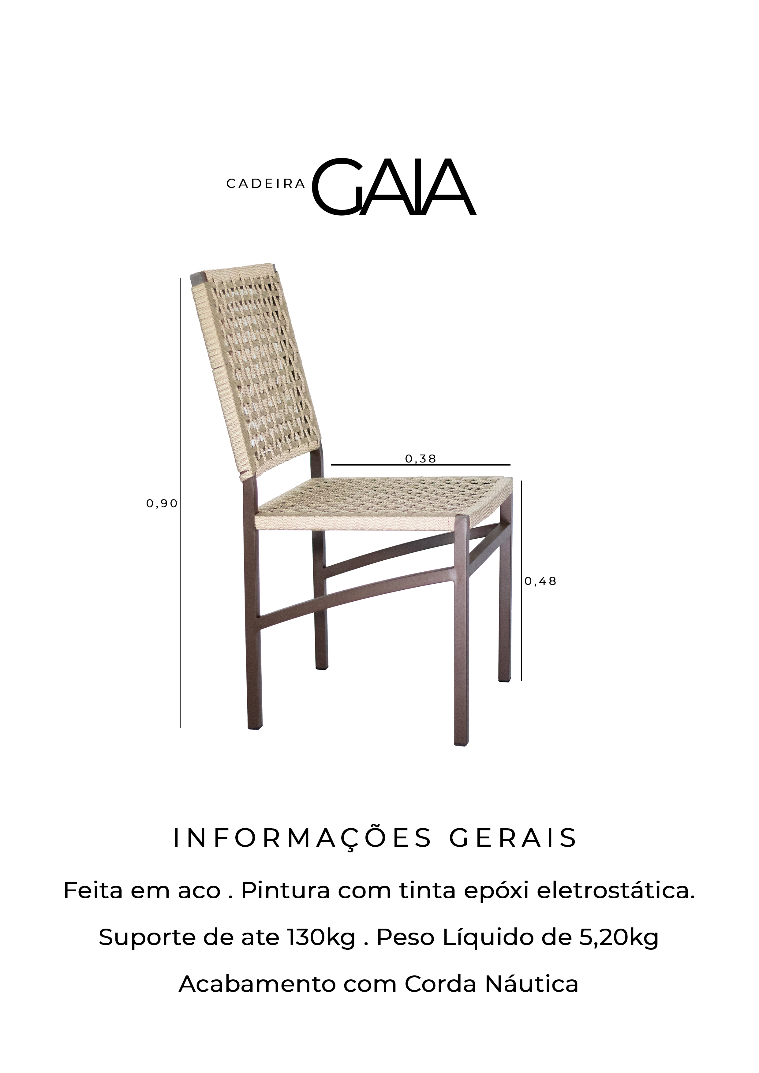 Cadeira Gaia - Sala de Jantar Cozinha Gourmet - Kit 2