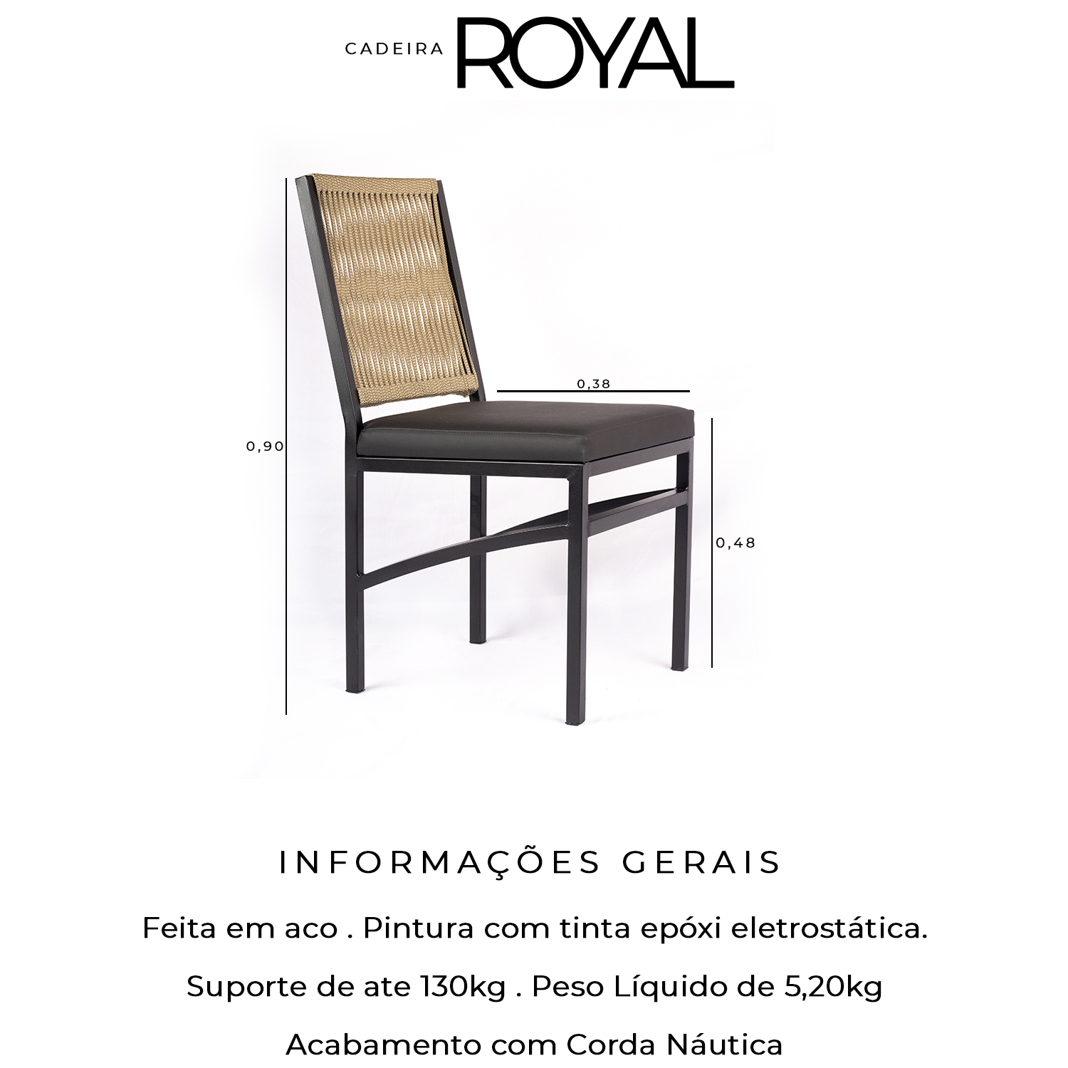 Cadeira Royal - Sala de Jantar Cozinha Gourmet - Kit 2