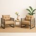 Poltrona Araxá - Corda Nautica Caramelo - Sala de Estar Varanda Living - Kit2