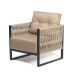 Poltrona Araxá - Corda Nautica Caramelo - Sala de Estar Varanda Living - Kit2