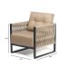 Poltrona Araxá - Corda Nautica Caramelo - Sala de Estar Varanda Living - Kit2