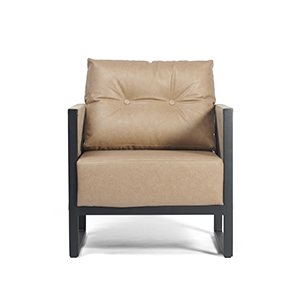 Poltrona Araxá - Corda Nautica Caramelo - Sala de Estar Varanda Living