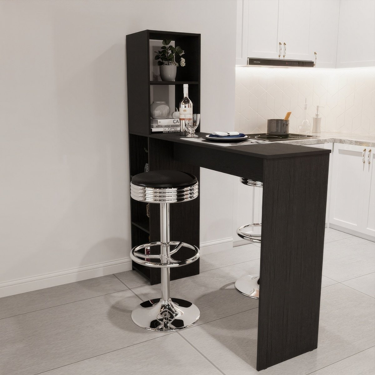 Bancada Gourmet 5 Nichos Ville Preto