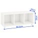 Estante Modular 3 Nichos Austin Branco