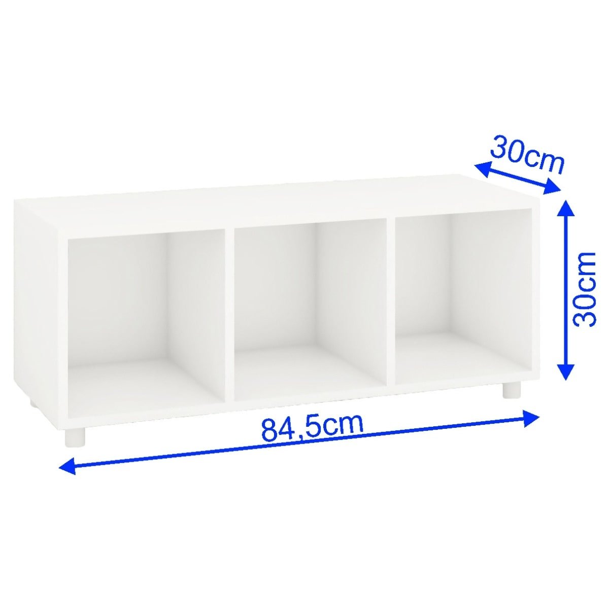 Estante Modular 3 Nichos Austin Branco