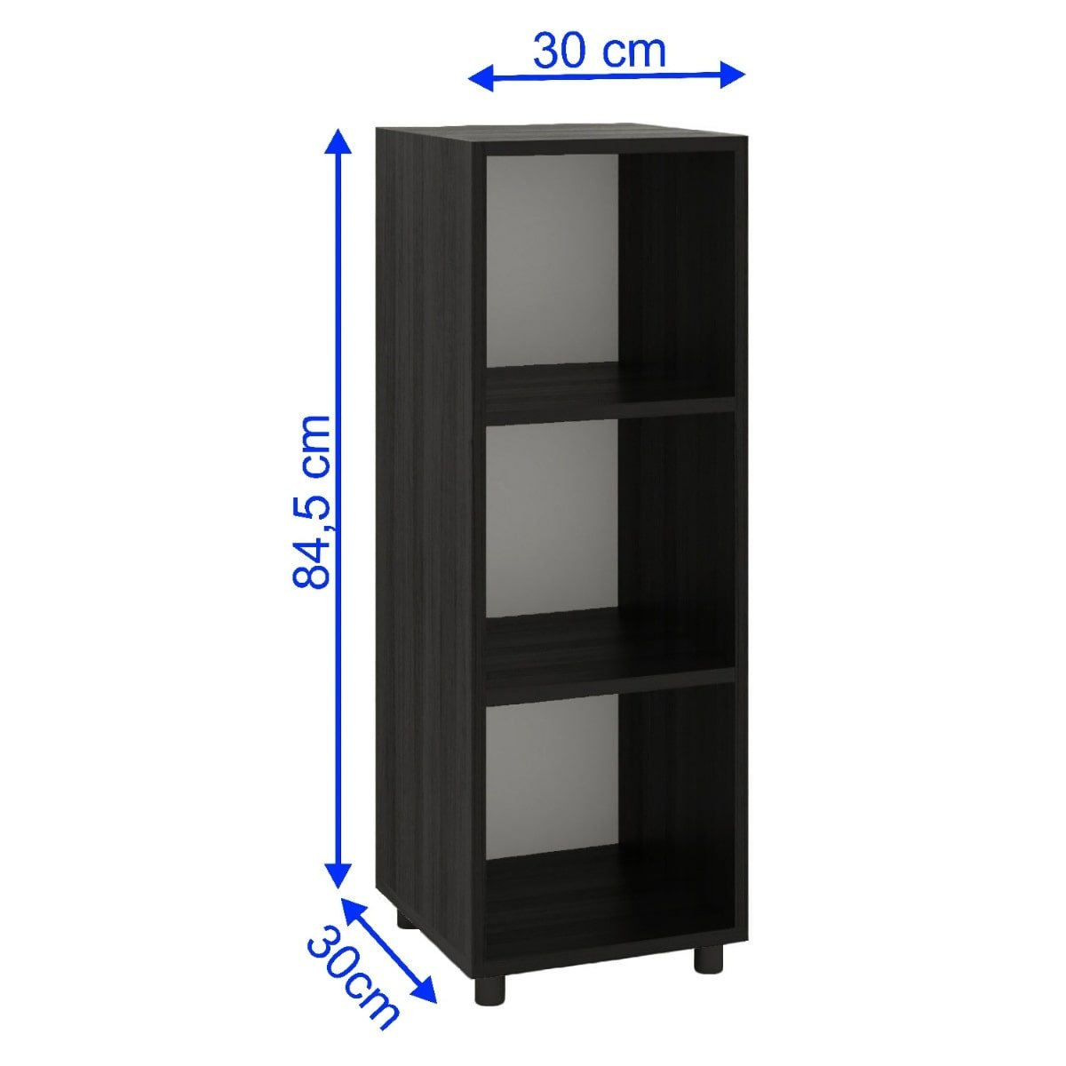 Estante Modular 3 Nichos Austin Preto