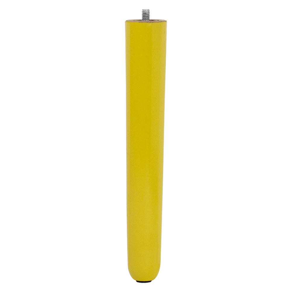 1 Pé Palito Amarelo 30 cm com Rosca Metal para Móveis D10 - D'Rossi