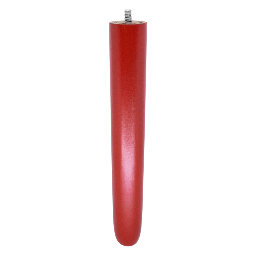 1 Pé Palito Vermelho 25 cm com Rosca Metal para Móveis D10 - D'Rossi