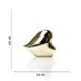 Adorno Coração Decorativo Deitado Dourado em Cerâmica 10x11 - D'Rossi