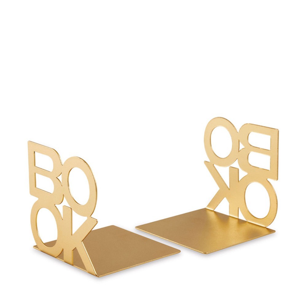 Aparador de Livros Book Dourado em Metal 13 cm - D'Rossi