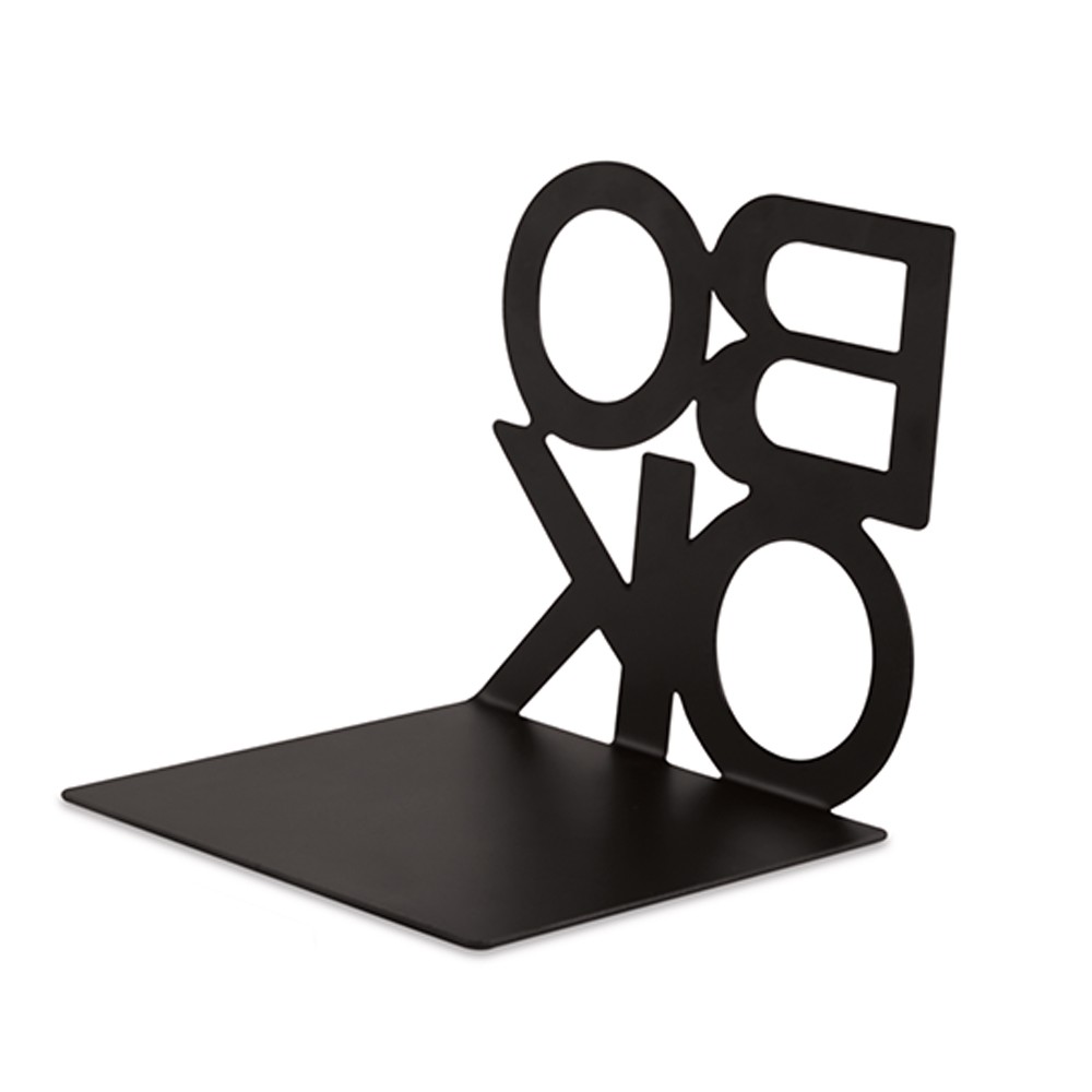 Aparador de Livros Book Preto em Metal 13 cm - D'Rossi