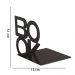 Aparador de Livros Book Preto em Metal 13 cm - D'Rossi