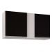 Armário Aéreo de Cozinha Lavanderia 02 Portas Agata Branco e Preto 100 cm - D'Rossi